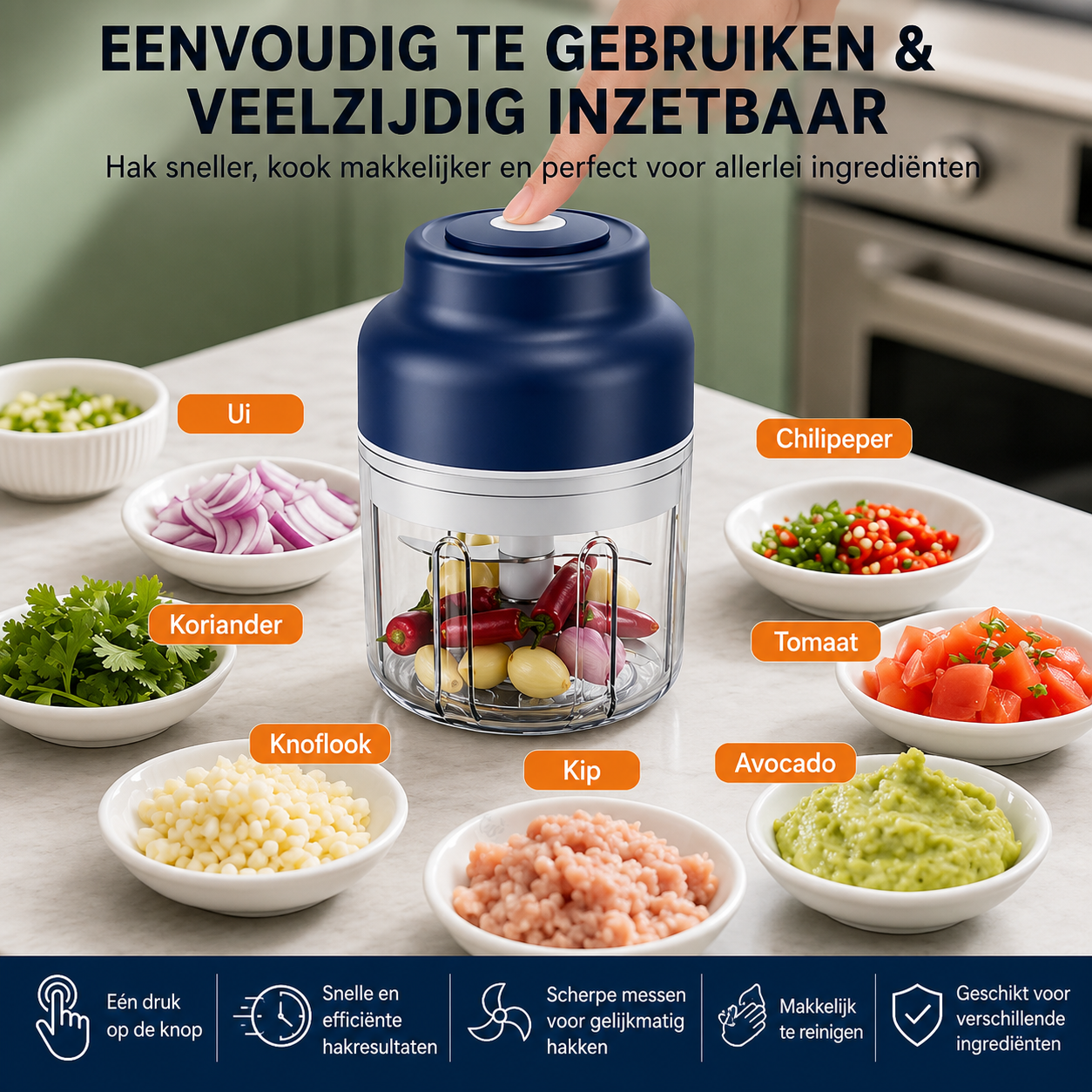 Krachtige oplaadbare blender – compact en draagbaar